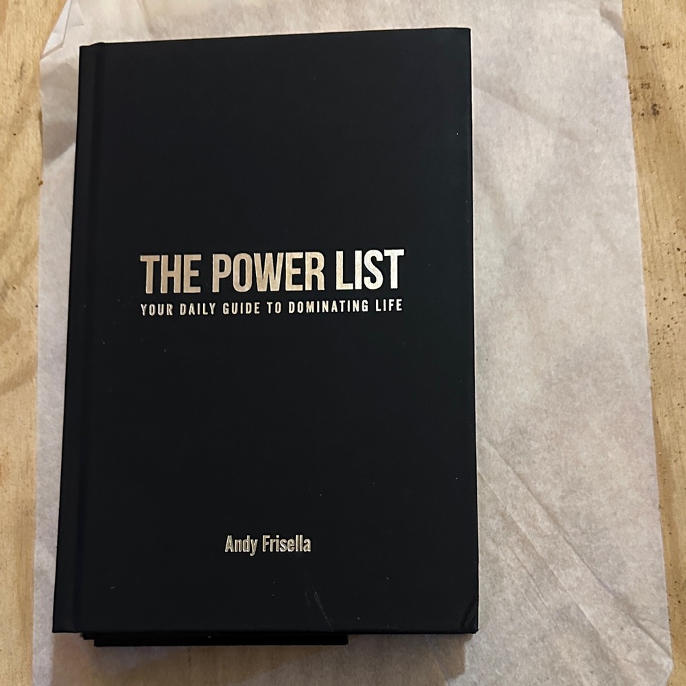 The Power List by Andy Frisella - Black Hardcover Journal